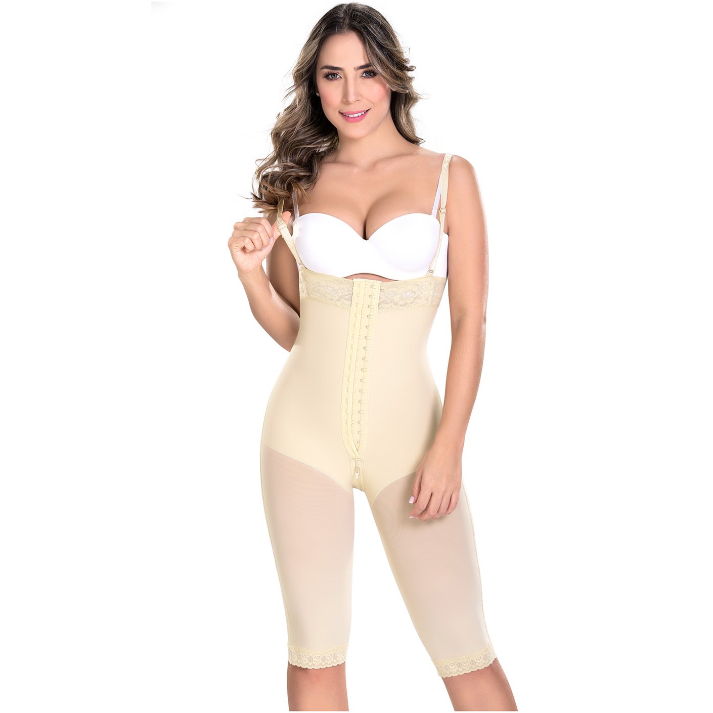 Removable Straps Powernet Bodysuit Shaper