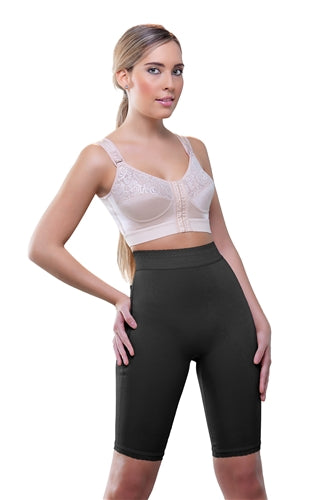 Open Bottom Mid-Thigh Shorts